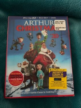 Arthur Christmas Blu-ray 3D + Blu-ray + DVD - Sealed